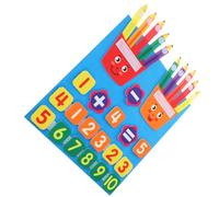 LALADEFIEE Juguete Educativo de Fieltro para Matemáticas Tablero Digital de Números para Pequeños Material Manipulativo para Sumar y Restar Suministros Preescolares para Aprendizaje