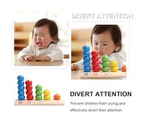 LALADEFIEE Juguete Matemático de Madera para 1 Pieza de Bloques para Contar y Construir Educativo Montessori para Desarrollo Temprano y Habilidades Prácticas Adecuado para Preescolar