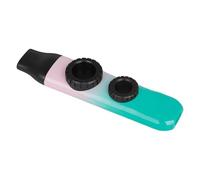 LALADEFIEE Kazoo Portátil de Doble Orificio con Membranas Instrumento Musical Compacto y Ligero Acabado Abs con Diseño Degradado Azul y Rosa Accesorio para Acompañamiento de Guitarra y Piano