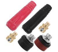 LALADEFIEE Kit de Conector Rápido Dkj10-25 para Cable de Soldadura 4 Unidades Enchufe de Conexión para Antorcha Tig en Equipos de Soldadura Industrial