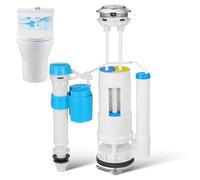 LALADEFIEE Kit de Reparación Abs Bolla Cisterna Wc Roca Válvula de Llenado y Botón de Doble Descarga para Baño Ahorro de Agua Fácil Instalación para Inodoro Antiguo