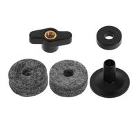 LALADEFIEE Kit de Soporte para Platillos de Batería Fundas de Plástico, Almohadillas de Fieltro Gris y Tornillo Manual Dividido, Accesorio Ligero y Resistente para Accesorios de Percusión,