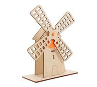 LALADEFIEE Kit DIY Molino de Viento Giratorio de Madera Hecho Mano Juguete Educativo Stem con Transmisión por Engranajes para Proyecto Científico y Manualidades para Fomentar Creatividad y