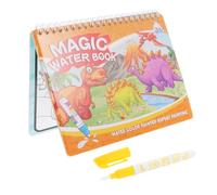 LALADEFIEE Libro de Pintura Reutilizable para Bolígrafo Mágico Cuaderno de Dibujo y Colorear con Agua Libro de Graffiti Educativo para Preescolar Dinosaurios y Arte Lavable