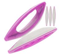 LALADEFIEE Limas Pulidoras de Uñas Herramienta Profesional Púrpura de Material Sintético para 5 Ligero y Portátil para Pulir y Dar Brillo a Uñas, Uso en Casa y Viaje