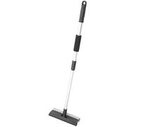 LALADEFIEE Limpiador Profesional de Ventanas con Mango Extensible de Acero Inoxidable Doble Cara para Limpieza Eficaz de Parabrisas de Coche Ventanas del Hogar y Puertas de Ducha Herramienta