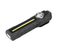 LALADEFIEE Linterna Magnética Plegable Negra de Aleación de Aluminio Luz UV para Esterilización y Carga Usb, Lámpara de Trabajo Recargable Adecuado para Camping y Caza