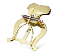 LALADEFIEE Lira Para Trombón Metálica Dorada Clip, Soporte Desplegable Para Partituras, Portátil y Resistente, Accesorio Esencial Para Banda De Marcha y Práctica Musical