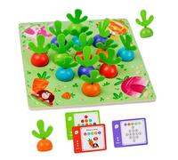 LALADEFIEE Lógico Infantil de Madera con Memoria y Educativo de Zanahorias para Desarrollar Pensamiento Independiente y Reconocimiento Visual Pequeños