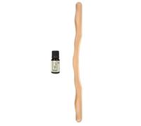 LALADEFIEE Madera Natural Masaje Corporal y Espalda con Mango Antideslizante Herramienta Manual para Relajación Muscular y Incluye Aceite Esencial de Artemisa Varios estilos