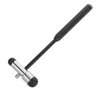 LALADEFIEE Martillo Neurológico Portátil de Diagnóstico Hospitalario, Doble Cabeza de Plástico Negro, Herramienta Clínica para Pruebas de Reflejos y Exámenes Médicos Profesionales, Martillo