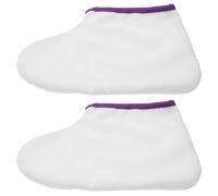LALADEFIEE Mascarilla para pies de rizo, calcetines para el cuidado de los pies con cera de parafina cubierta de piel para masaje relajante de pies y terapia de crecimiento en el salón
