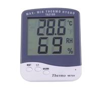 LALADEFIEE Medidor Digital de y Humedad Fácil de Usar Pantalla Grande Lcd Plástico Blanco, Conversión Celsius Fahrenheit, Adecuado para Interiores