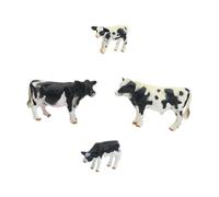 LALADEFIEE Modelos Animales de Vaca Simulada para Niños, Tamaño Compacto, Figuras de Vacas de Plástico Duradero, Juguetes de Imitación para Juego Educativo y Decoración del Hogar