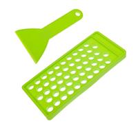 LALADEFIEE Molde de Llenado para Bálsamo Labial Bandeja de Huecos Verde con Espátula para Kit DIY Cosméticos Relleno y Mezcla de Cremas y Polvos