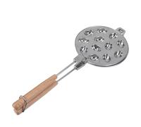 LALADEFIEE Molde para Fiestas Familiares Antiadherente y Fácil de Limpiar de Aleación de Aluminio 16 Ranuras en Forma de Nuez para Galletas y Hornear en Casa
