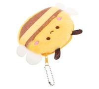 LALADEFIEE Monedero de Peluche Abeja Mini Llavero para Monedas Auriculares y Llaves Bolsa Colgante con Detalles Cuidados para de Cumpleaños