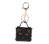 LALADEFIEE Monedero Pequeño y Llavero De Dibujos Animados De Gato Negro, Material Duradero, Colgante para Niñas, Bolso Compacto para Monedas y Llaves, Accesorio Multiusos para Uso Diario