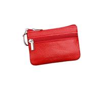 LALADEFIEE Multifuncional De PU para Mujer Monedero y Compartimentos para y Tarjetas para Almacenar Claves y Dinero Rojo