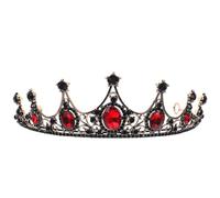 LALADEFIEE Nupcial Barroca Negra para Novia Diadema Elegante para Accesorios de Cabello Tocado Clásico para Bodas y Fiestas