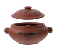 LALADEFIEE Olla de Cerámica para Cocinar y Estofado, Cazuela Doméstica de 350 Ml, Olla de Vapor Segura y Práctica, Apta para Vitrocerámica, Colores Surtidos Color Aleatorio