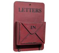 LALADEFIEE Organizador de Correo de Madera Sintética 2 Ganchos para Colgar Pared, Multiusos y Decorativo Estilo Shabby Chic para Porche y Habitación de Ñiño