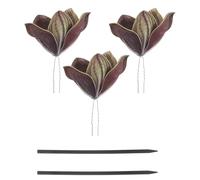 LALADEFIEE Pack de 5 Horquillas Decorativas para Cabello con Diseño de Flor de Azucena y Orquídea, Accesorio para Cabello de Novia, Material de Madera y Metal, Adecuado para Celebraciones