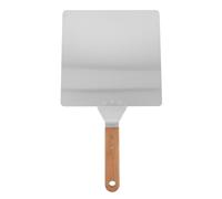 LALADEFIEE Pala para Pizza de Acero Inoxidable Mango de Madera Utensilio de Cocina Resistente Corrosión Pala para Hornear y Transferir Pizza Adecuado para Hogar y Restaurantes