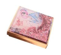 LALADEFIEE Paleta de Sombras de Ojos Vacía Compartimentos DIY para Maquillaje Caja Portátil Rosa Dorado para Organizar Sombras Mate y Brillo para Viajes y Uso Diario