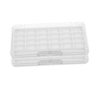 LALADEFIEE Paleta Vacía Diy de 2 Piezas Diseño Multifuncional para Maquillaje Contenedor Blanco de Abs y Pp para Rubor y Lápiz Labial, Adecuado para Entusiastas del Maquillaje Profesional