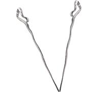 LALADEFIEE Palillos Chinos Cabello de Metal Forma Irregular, 2 Piezas, Bordes Suaves, para Cabello Medio o Largo, Estilo Elegante para Banquetes y Fiestas