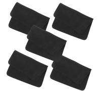 LALADEFIEE Paños De Microfibra Para Gafas 5 Unidades 14,5x17,5 Cm Limpieza Profesional Suave Negro Para Lentes, Pantallas Electrónicas y Cristales Uso Óptico Diario
