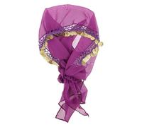 LALADEFIEE Pañuelo para danza del vientre: Tocado tribal de danza del vientre con monedas - Accesorios de vestuario étnico para mujeres y niñas - Pañuelo para el cabello para india