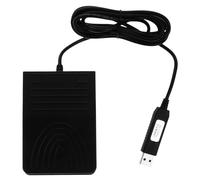 LALADEFIEE Pedal USB Pie, Simulador de Interruptor de Pedal Único, Plástico, Negro, Asignación de Teclas Personalizada, Resistencia Mínima, para Streaming y Videojuegos