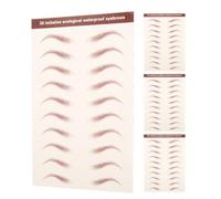 LALADEFIEE Pegatinas Impermeables de Cejas 3d Efecto Pelo Natural, Adhesivas y Realistas para Maquillaje Mujer, 4 Hojas Tecnología de Transferencia de Agua