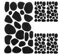 LALADEFIEE Pegatinas Manchas de Fieltro Negro Autoadhesivas, 5 Hojas Diseño Único de Manchas de Vaca para Manualidades y Decoraciones