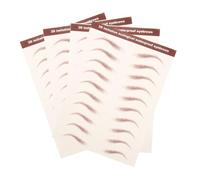 LALADEFIEE Pegatinas Transferibles para Cejas Tecnología de Transferencia de Agua, Efecto 3d y Aplicación Fácil, 4 Hojas Impermeables Forma Natural para Mujeres