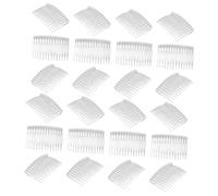 LALADEFIEE Peinetas Transparentes de Plástico Ligeras 14 Dientes Pack de 50 Piezas para Novia y Mujer para Crear Peinados en Bodas y Eventos