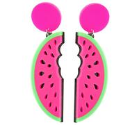 LALADEFIEE Pendientes Colgantes De Fruta Sandía Para Mujer, Acrílico Ligero, Diseño Veraniego, Para Playa y Fiestas, Complementos De Bisutería De Moda