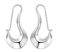 LALADEFIEE Pendientes Colgantes de Moda de Cobre Elegante y Noble Forma de Zapato Bañados en Plata para Mujer para Fiesta y