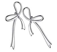 LALADEFIEE Pendientes de Lazo Calados Pequeños, Pendientes de Botón para Mujer, Acero Inoxidable, Ligeros y Delicados, Joyería Femenina para Uso Diario y Obsequio Elegante