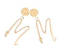 LALADEFIEE Pendientes Mujer Minimalistas de Metal con Diseño Letra Hipoalergénicos Chapados para Diario y Versátil