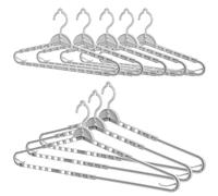 LALADEFIEE Perchas Plegables para Ropa 8 Unidades Resistentes y Extensibles para Colgar Chaquetas y Colchas en Cuarto de Lavado