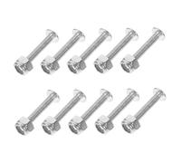 LALADEFIEE Piezas de repuesto 10 tornillos con tuercas para futbolín, accesorios de montaje para figuras de futbolín, adecuado para mesas de juego profesionales y aficionados