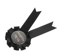 LALADEFIEE Pin de Cumpleaños Negro y Dorado de Hierro Cinta para Fiesta, Decoración para Cumpleaños y Adultos, Insignia Reutilizable de Metal para Celebración Especial