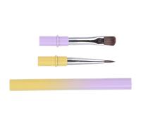 LALADEFIEE Pincel para Decoración de Uñas de Doble Punta Bolígrafo para Pintar Uñas Cabezal Cuadrado y Redondo Cepillo de Duro Reutilizable para Manicura Profesional y DIY
