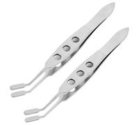 LALADEFIEE Pinzas para Masaje de Párpados de Acero Inoxidable 3X10 CM 2 Unidades Herramienta de Precisión para Desbloqueo de Glándulas de Meibomio Cuidado Ocular Profesional y Uso Facial