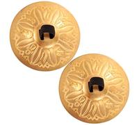 LALADEFIEE Platillos de Dedo para Danza del Vientre 2 Piezas Cobre Pequeño, Instrumento Musical de Percusión Manual Banda Elástica para Actuación y Entrenamiento Auditivo Infantil