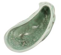 LALADEFIEE Plato de Cerámica Diseño Moderno Forma de Concha de Ostra para Servir Aperitivos Elegante y Práctico y Acabado Encantador Adecuado para Cualquier Ocasión