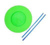 LALADEFIEE Platos de Malabarismo de Plástico Verde con Palos Giratorios Juego de Habilidad y Equilibrio para Malabaristas Principiantes y Profesionales Accesorio Ligero para Presentaciones